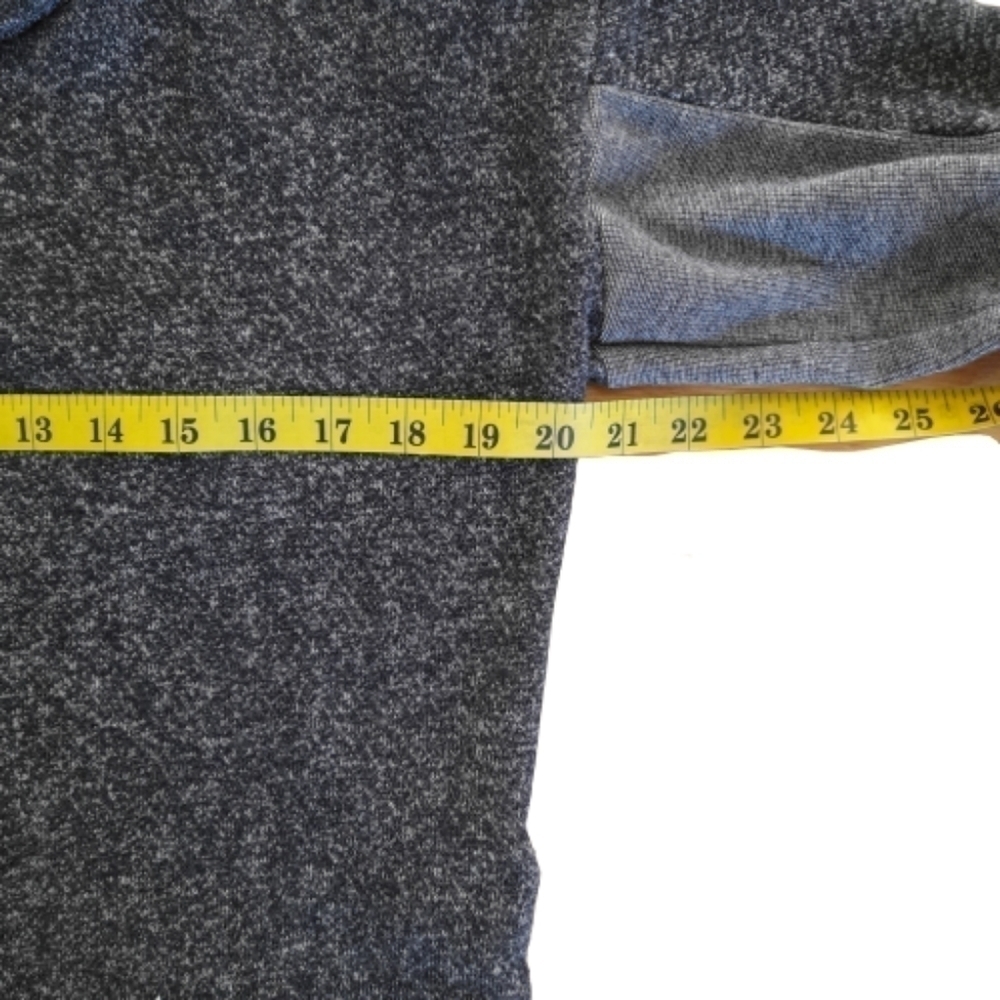 TOMMY HILLFIGER LUX Sweater elbow patch Grey Womens  Medium Cowl neckline - Picture 10 of 12
